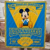Los Angeles Chargers Mickey Sherpa Fleece Quilt Blanket Bl0924 Blanket Home Decor Gift 4.jpeg - demo10