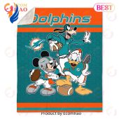Miami Dolphins Disney Mickey Mouse 3D Full Printing Blanket - Blanket Home Decor Gift