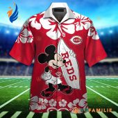 Shop Cool Mickey Aloha Shirt Cincinnati Reds - Hawaiian Shirts with Mickey Mouse Design