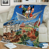 Mickey And Friend Fly On Sky Christmas Sherpa Fleece Quilt Blanket Bl1314 Blanket Home Decor Gift 2.gif - demo10