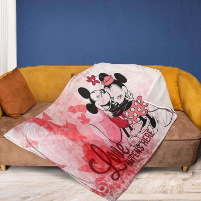 Mickey and Minnie Disney  Sherpa Fleece Quilt Blanket BL1741 - Blanket Home Decor Gift