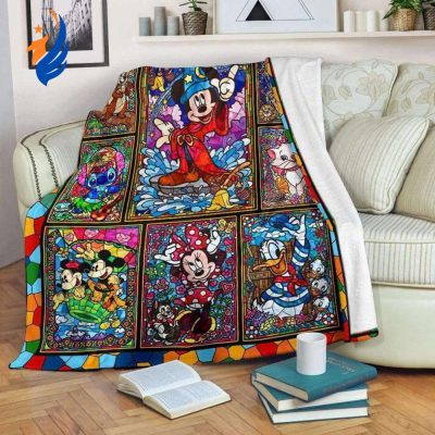 Mickey And Minnie Fantasia Sherpa Fleece Quilt Blanket BL1884 - Blanket Home Decor Gift