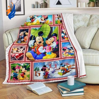 Mickey And Minnie Hanging Out Sherpa Fleece Quilt Blanket BL1878 - Blanket Home Decor Gift