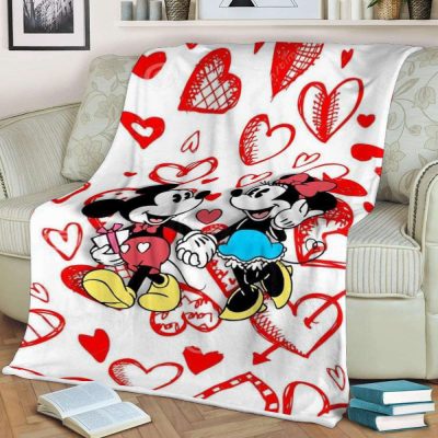 Mickey and Minnie Love  Sherpa Fleece Quilt Blanket BL1732 - Blanket Home Decor Gift