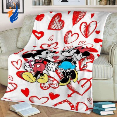 Mickey and Minnie Love  Sherpa Fleece Quilt Blanket BL1732 - Blanket Home Decor Gift