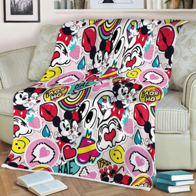Mickey and Minnie Mouse  Sherpa Fleece Quilt Blanket BL1730 - Blanket Home Decor Gift