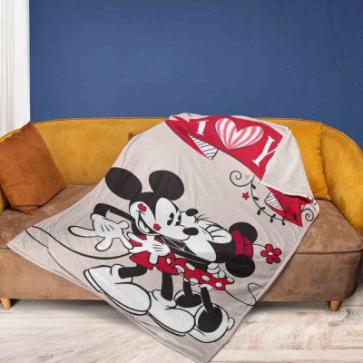Mickey and Minnie Mouse  Sherpa Fleece Quilt Blanket BL2421 - Blanket Home Decor Gift