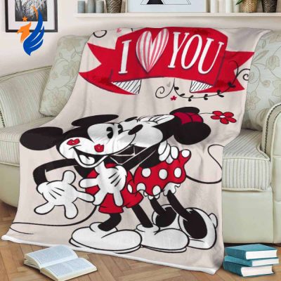 Mickey and Minnie Mouse  Sherpa Fleece Quilt Blanket BL2421 - Blanket Home Decor Gift