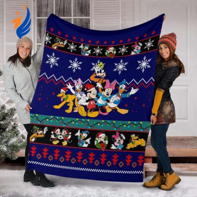 Mickey Christmas Blanket Amazing Gift Idea - Blanket Home Decor Gift