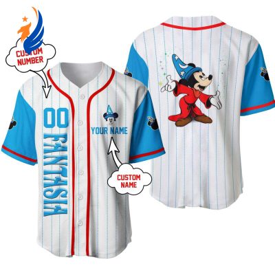 Personalized Mickey Fantasia Baseball Jersey Disney Official Merchandise