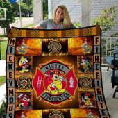 Mickey Firefighter Quilt Blanket 02, Gift for Christmas, Thanksgiving, Perfect Holiday Gift, Cozy Gift for All Occasions - Blanket Home Decor Gift