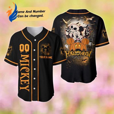 Spooky Mickey Halloween Baseball Jersey - Personalized Name Movie Shirt Gift & More!