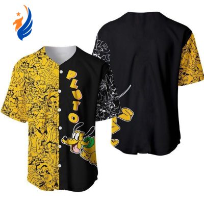 Disney Mickey Mouse and Pluto Baseball Jersey: Perfect Gift for Disney Lovers