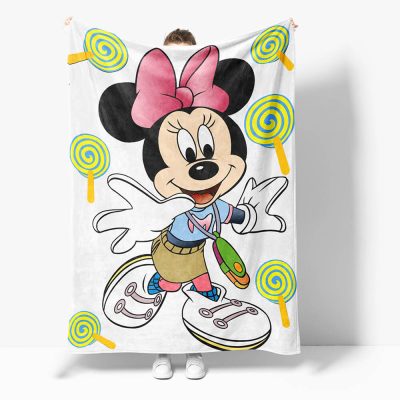 Mickey Minnie Mouse Cosplay Blanket Flannel Fleece Quilt Blanket - Blanket Home Decor Gift