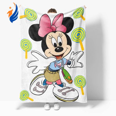 Mickey Minnie Mouse Cosplay Blanket Flannel Fleece Quilt Blanket - Blanket Home Decor Gift