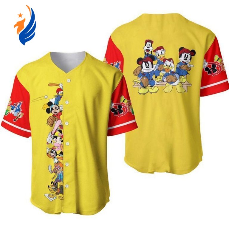 Get the Ultimate Mickey Mouse and Friends Baseball Jersey - Perfect Gift for Disney Lovers