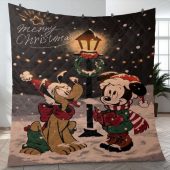 Mickey Mouse Fan Gift Mickey And Pluto Merry Christmas Gift Mickey And Pluto Disney Quilt Blanket Blanket Home Decor Gift 1.jpeg - demo10