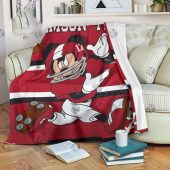 Mickey Mouse Football In Red Fleece Blanket Blanket Home Decor Gift 1.jpeg - demo10