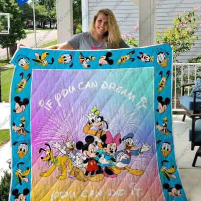 Mickey Mouse Inspire Quilt Blanket, Gift for Christmas, Thanksgiving, Perfect Holiday Gift, Cozy Gift for All Occasions - Blanket Home Decor Gift