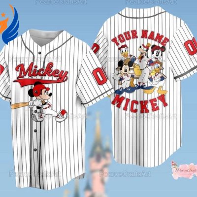 Mickey Mouse Jersey Shirt: Custom Name Athletic Baseball Jersey - Mickey Disney Shirt
