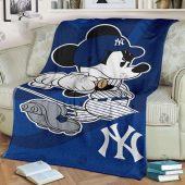 Mickey Mouse Newyork Yankees Mlb Team Baseball In Blue Fleece Blanket Blanket Home Decor Gift 1.jpeg - demo10