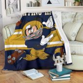 Mickey Mouse Notre Dame Fighting Irish Football In Yellow And Navy Fleece Blanket Blanket Home Decor Gift 1.jpeg - demo10