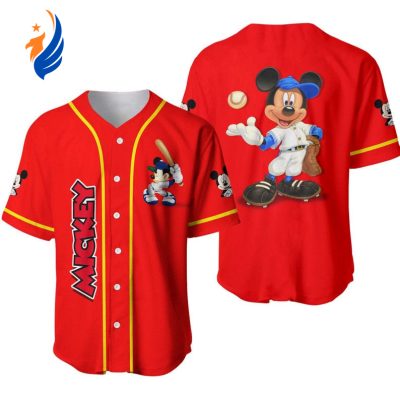 Mickey Mouse Baseball Jersey: All-Over Print Playful Design for Baseball Enthusiasts