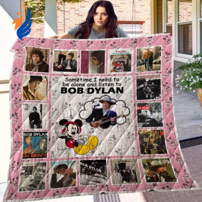 Mickey Mouse Quilt Blanket, Bob Dylan Mickey 3D Quilt Blanket - Blanket Home Decor Gift