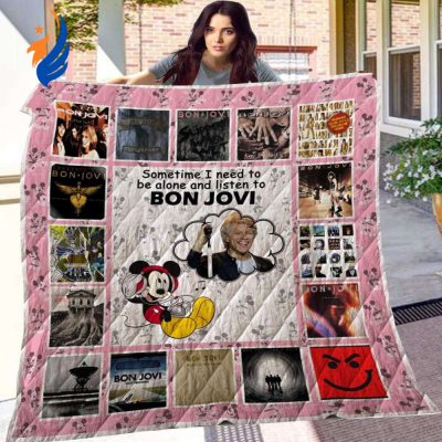 Mickey Mouse Quilt Blanket, Bon Mickey 3D Quilt Blanket - Blanket Home Decor Gift