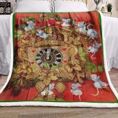 Mickey Mouse Quilt Blanket Clock Mouse Deer Bird Sherpa Fleece Blanket Blanket Home Decor Gift 1.jpeg - demo10
