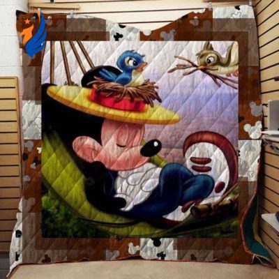 Mickey Mouse Quilt Blanket, Gift Christmas, Thanksgiving, Perfect Holiday Gift, Cozy Gift for All Occasions - Blanket Home Decor Gift