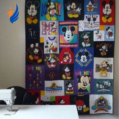 Mickey Mouse Quilt Blanket, Lovely Mickey Fabric 3D Quilt Blanket - Blanket Home Decor Gift