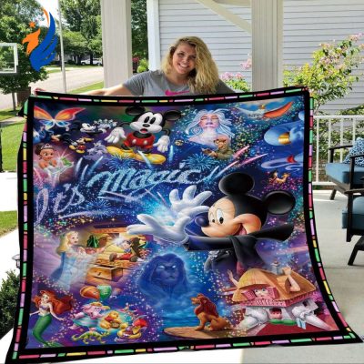 Mickey Mouse Quilt Blanket, Mickey And Friends Magical Blanket Quilt Blanket - Blanket Home Decor Gift