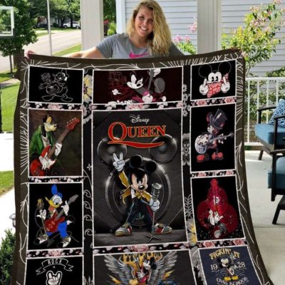 Mickey Mouse Quilt Blanket, Mickey And Friends Music 3D Quilt Blanket - Blanket Home Decor Gift