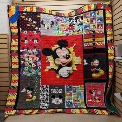 Mickey Mouse Quilt Blanket, Mickey Fabric 3D Quilt Blanket - Blanket Home Decor Gift
