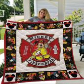 Mickey Mouse Quilt Blanket Mickey Firefighter Police Quilt Blanket Blanket Home Decor Gift 1.jpeg - demo10