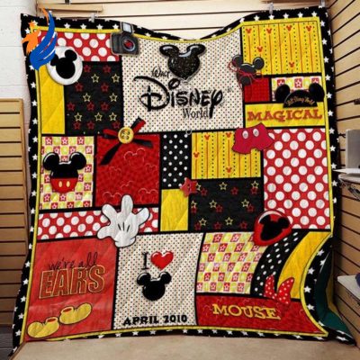 Mickey Mouse Quilt Blanket, Mickey Magical 3D Quilt Blanket - Blanket Home Decor Gift