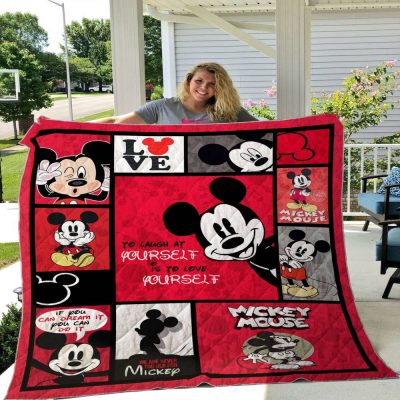 Mickey Mouse Quilt Blanket, Mickey Mouse 3D Print Quilt Blanket - Blanket Home Decor Gift