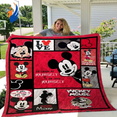 Mickey Mouse Quilt Blanket, Mickey Mouse 3D Print Quilt Blanket - Blanket Home Decor Gift