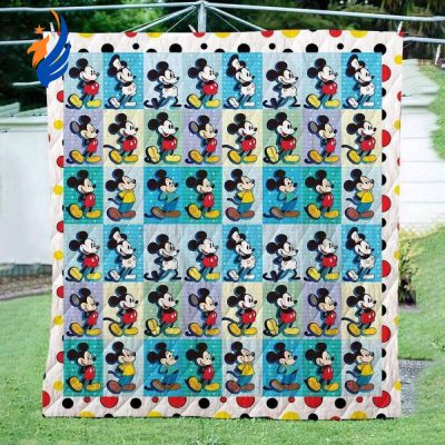 Mickey Mouse Quilt Blanket, Mickey Mouse 3D Quilt Blanket - Blanket Home Decor Gift
