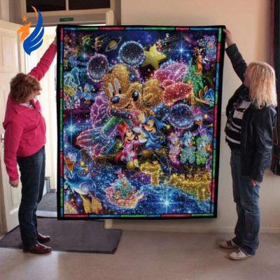 Mickey Mouse Quilt Blanket, Mickey Mouse And Friends 3D Quilt Blanket - Blanket Home Decor Gift