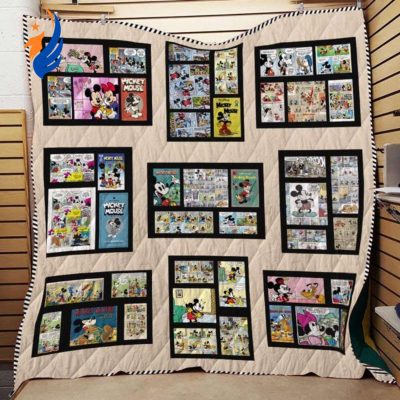 Mickey Mouse Quilt Blanket, Mickey Mouse Comics 3D Quilt Blanket - Blanket Home Decor Gift