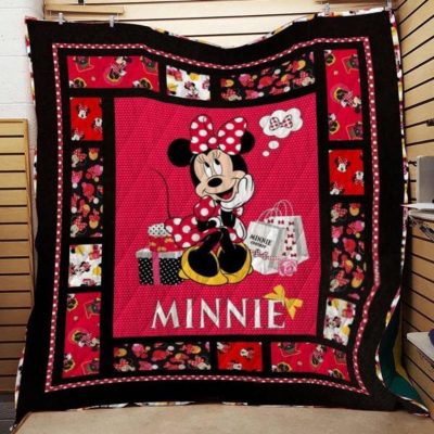Mickey Mouse Quilt Blanket, Minnie Mouse 3D Quilt Blanket - Blanket Home Decor Gift