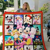Mickey Mouse Quilt Blanket, Perfect Holiday Gift, Cozy Gift for All Occasions - Blanket Home Decor Gift