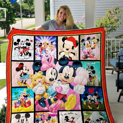 Mickey Mouse Quilt Blanket, Perfect Holiday Gift, Cozy Gift for All Occasions - Blanket Home Decor Gift