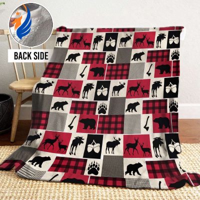 Mickey Mouse Quilt Blanket, Rustic Deer And Moose Sherpa Fleece Blanket - Blanket Home Decor Gift
