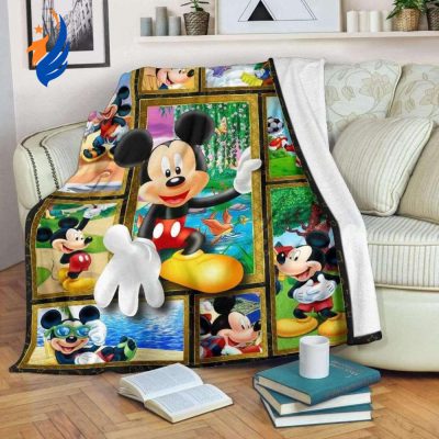 Mickey Mouse Sherpa Fleece Quilt Blanket BL1887 - Blanket Home Decor Gift