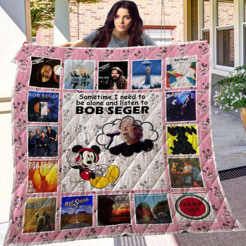 Mk Mickey Bob Seger Quilt Blanket Mickey Bob Seger Vintage Quilt Bedding Set for Fans - Blanket Home Decor Gift