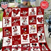 Ncaa Indiana Hoosiers Math Disney Mickey Quilt Blanket Cutting Dash - demo10