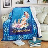 Never Stop Dreaming Mickey Fleece Blanket Gift Idea Blanket Home Decor Gift 1.jpeg - demo10